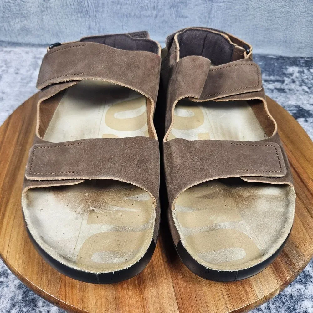 ECCO Cozmo Nubuck Two Strap Sandal Mens 45 US 11 Adjustable Comfort Outdoors